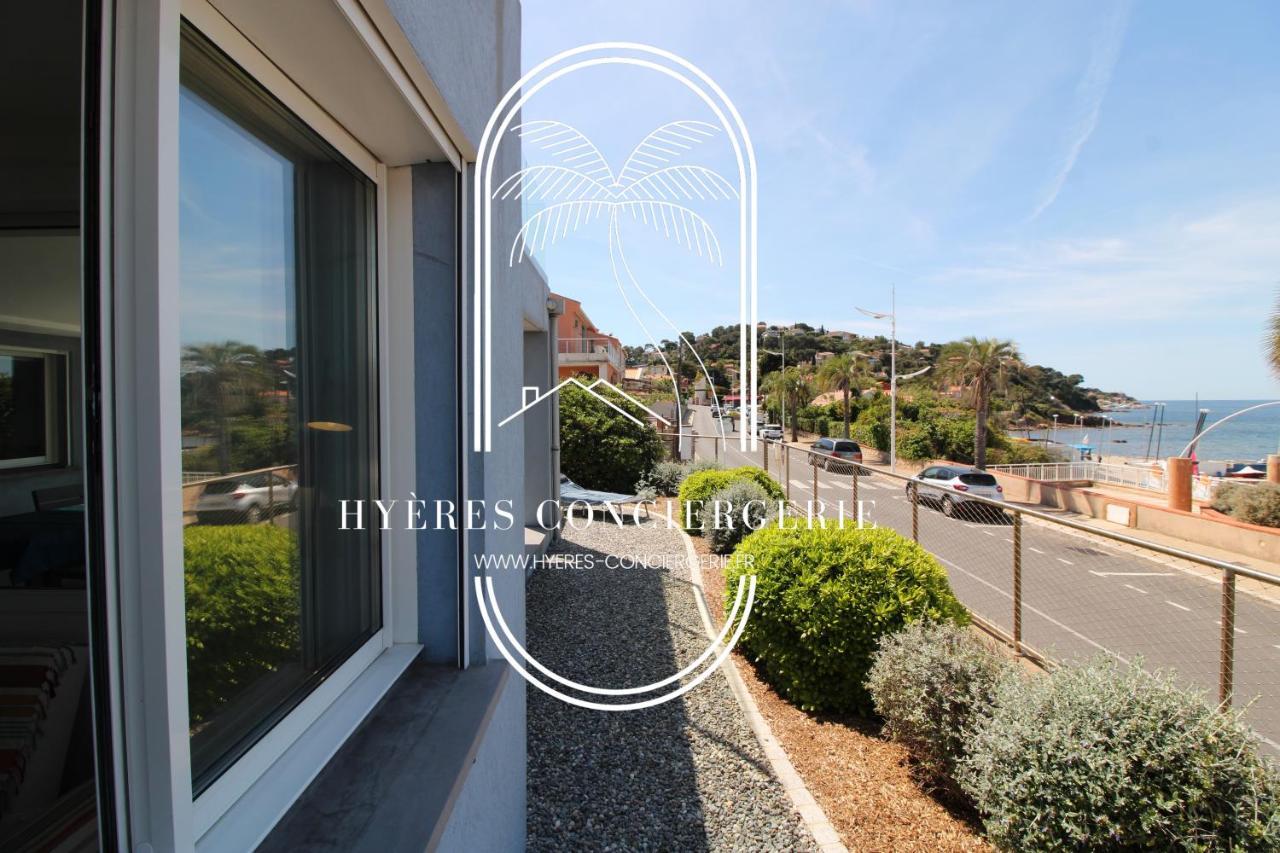 Villa Antoine Appartement Rdj Vue Mer Clim Wifi Parking Plage 50M La Garonne Le Pradet Eksteriør billede