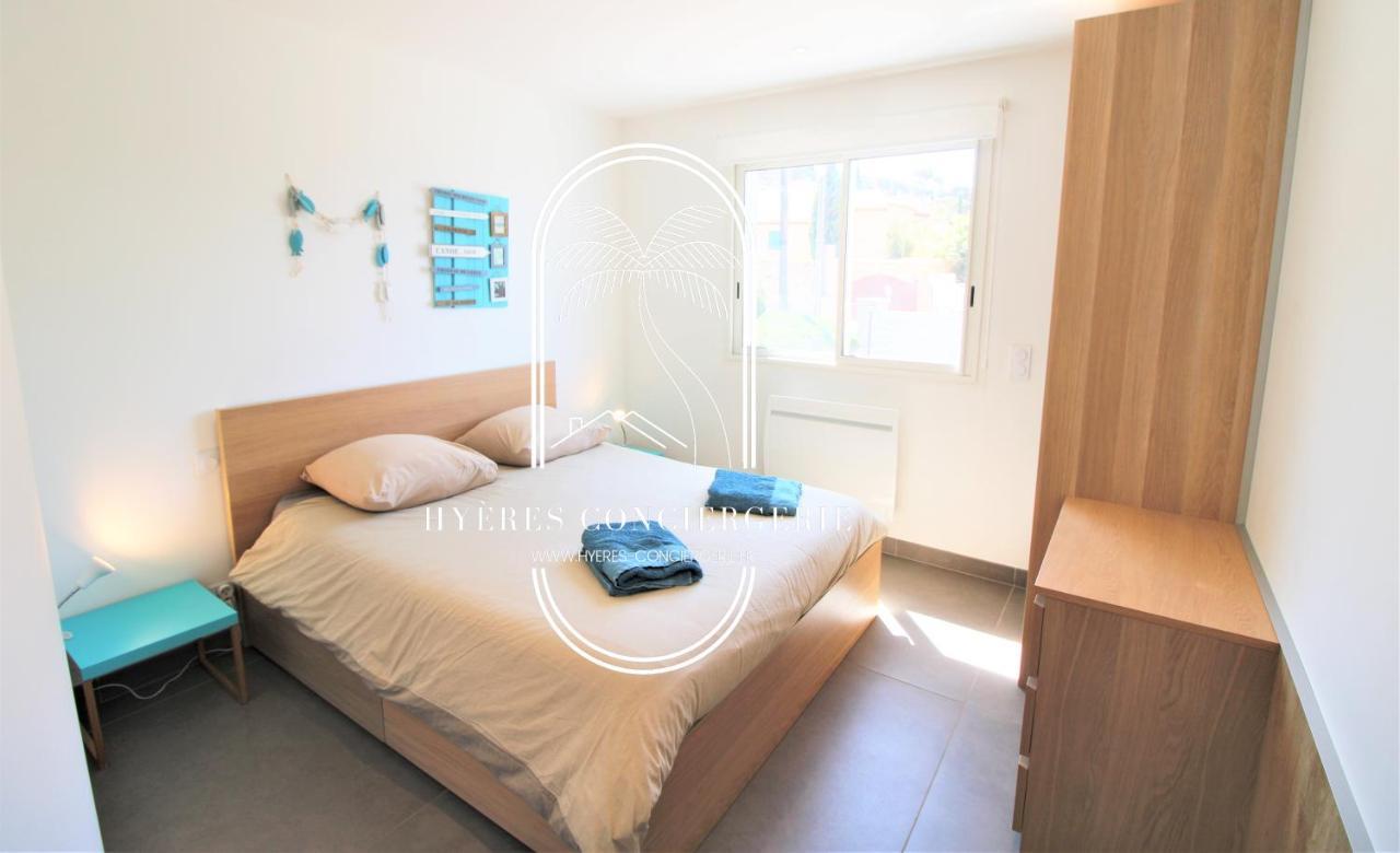 Villa Antoine Appartement Rdj Vue Mer Clim Wifi Parking Plage 50M La Garonne Le Pradet Eksteriør billede