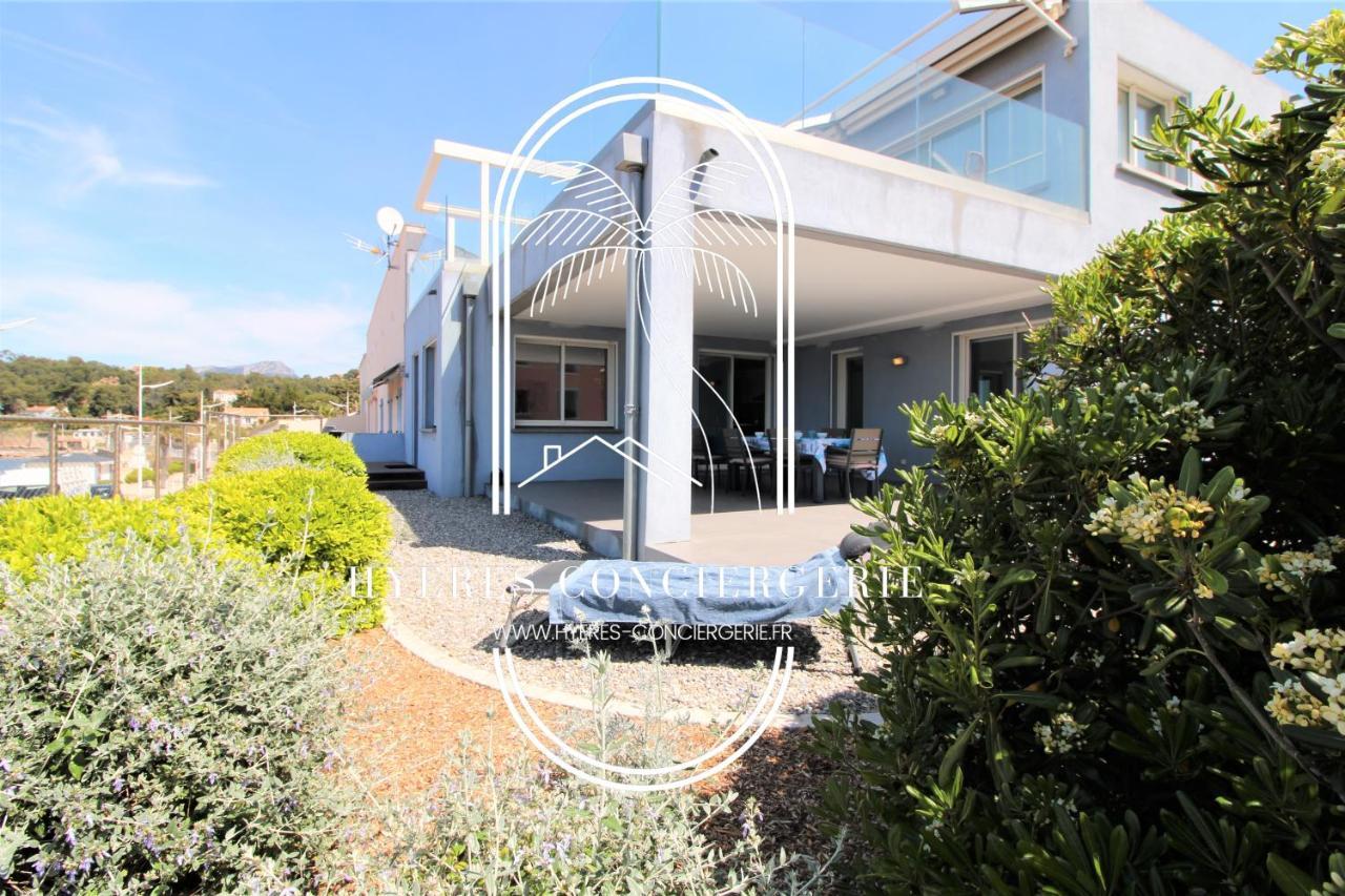 Villa Antoine Appartement Rdj Vue Mer Clim Wifi Parking Plage 50M La Garonne Le Pradet Eksteriør billede