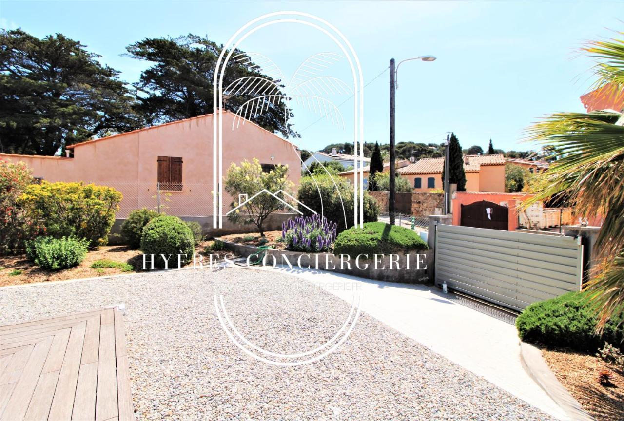 Villa Antoine Appartement Rdj Vue Mer Clim Wifi Parking Plage 50M La Garonne Le Pradet Eksteriør billede