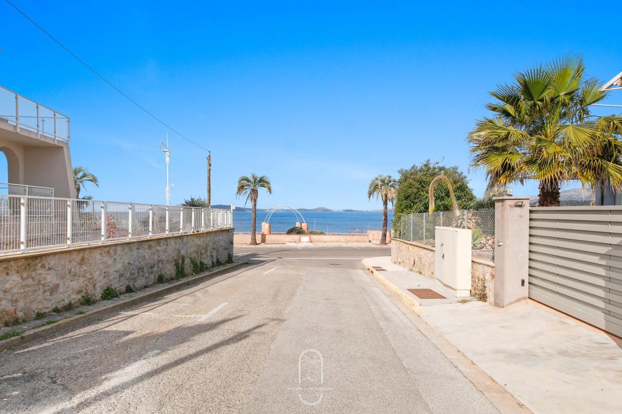 Villa Antoine Appartement Rdj Vue Mer Clim Wifi Parking Plage 50M La Garonne Le Pradet Eksteriør billede