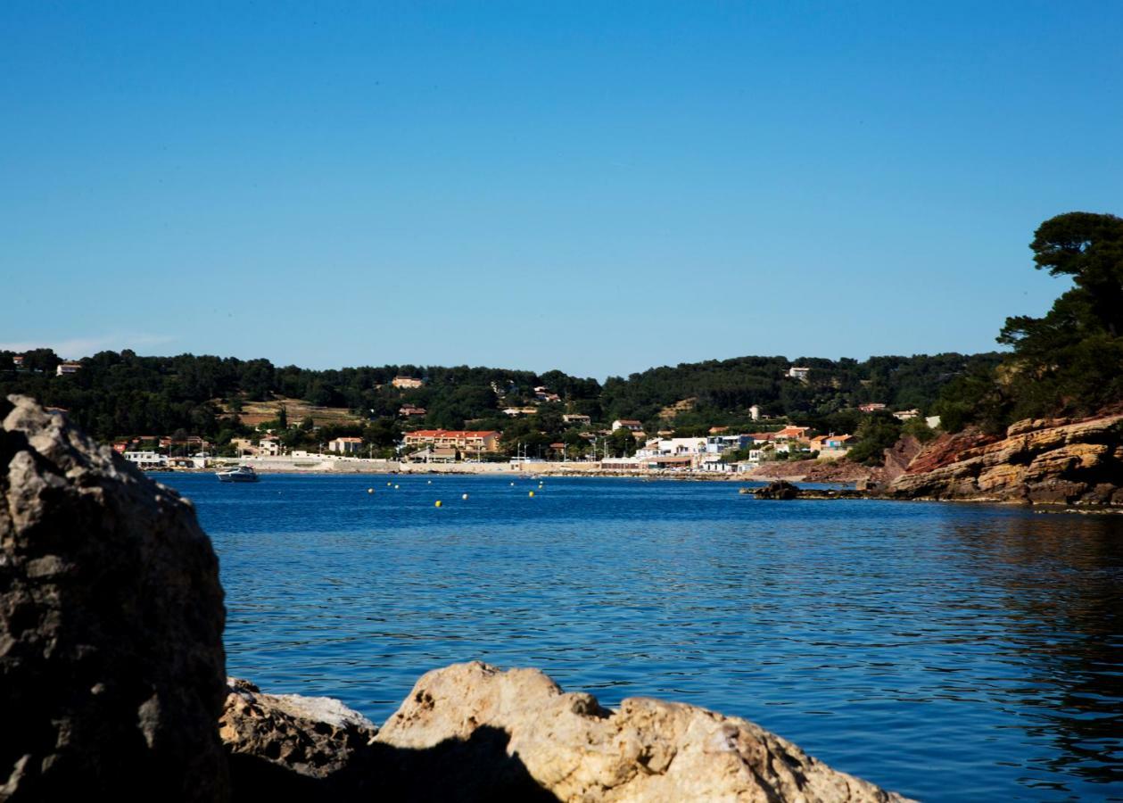 Villa Antoine Appartement Rdj Vue Mer Clim Wifi Parking Plage 50M La Garonne Le Pradet Eksteriør billede